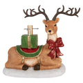 Weihnachtsbaumständer Hirsch mit Geweih & Geschenk Braun Bunt 48x26x52 cm von Clayre & Eef (5MG0124)