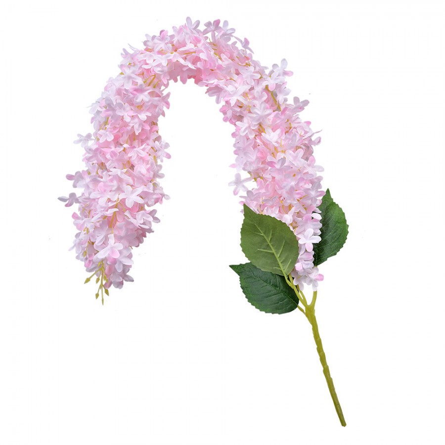 Clayre & Eef Kunstblume 110 cm Rosa-Weiß – Hohe Deko-Blume / Blütenstiel (5PL0078)
