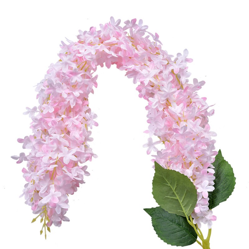 Clayre & Eef Kunstblume 110 cm Rosa-Weiß – Hohe Deko-Blume / Blütenstiel (5PL0078)