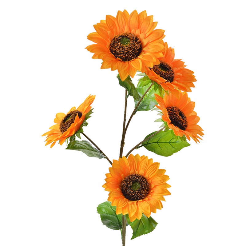Clayre & Eef Künstliche Sonnenblume 99 cm Gelb – Große Seidenblume / Blumenstiel (5PL0086)