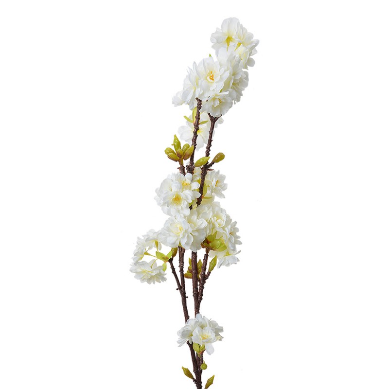 Clayre & Eef Deko-Blütenzweig 90 cm Weiß – Künstlicher Frühlingsast (5PL0093)
