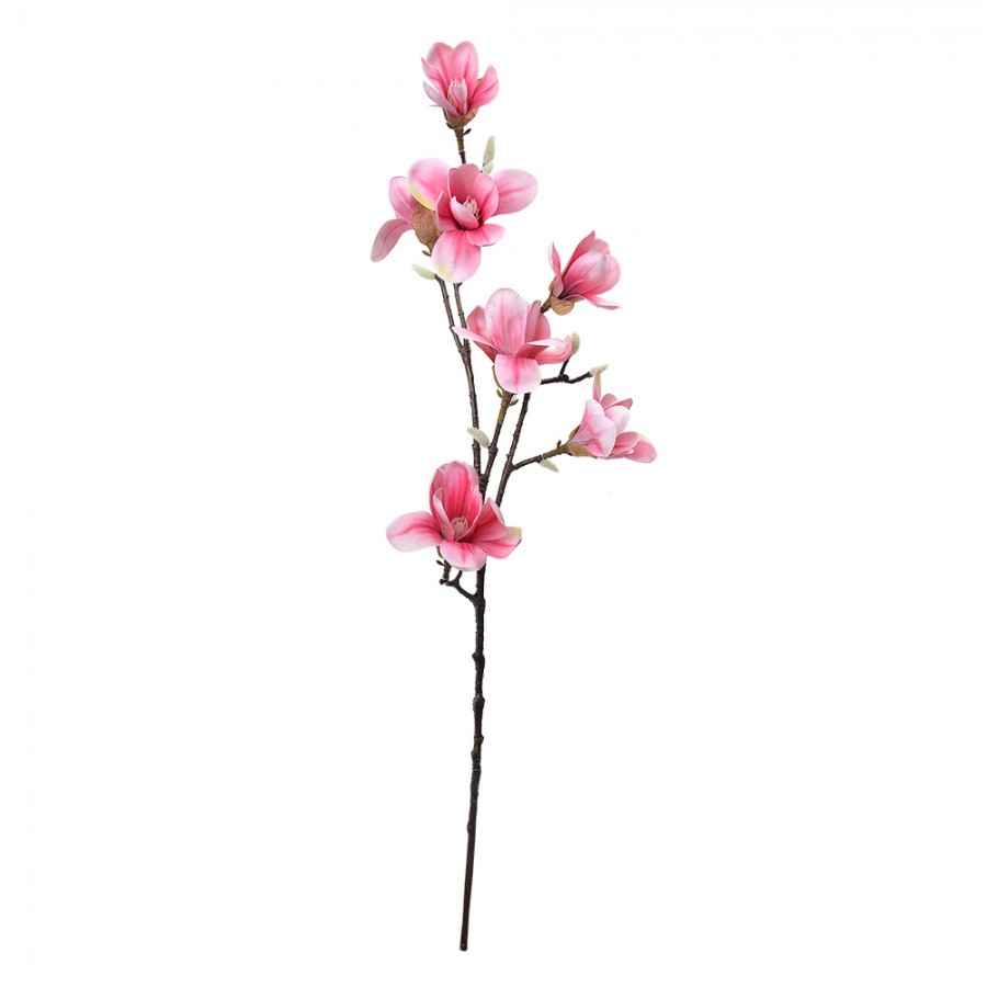 Clayre & Eef Deko-Blütenast Magnolie XXL 120 cm Rosa-Weiß – Großzweig (5PL0099)