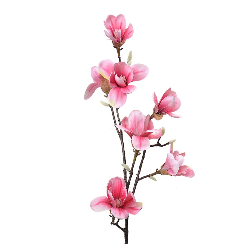 Clayre & Eef Deko-Blütenast Magnolie XXL 120 cm Rosa-Weiß – Großzweig (5PL0099)