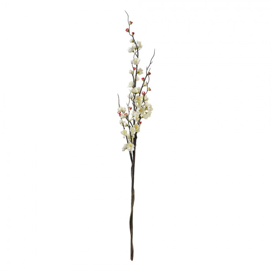 Clayre & Eef Deko-Blütenzweig 95 cm Cremeweiß – Künstlicher Prachtast (5PL0110W)