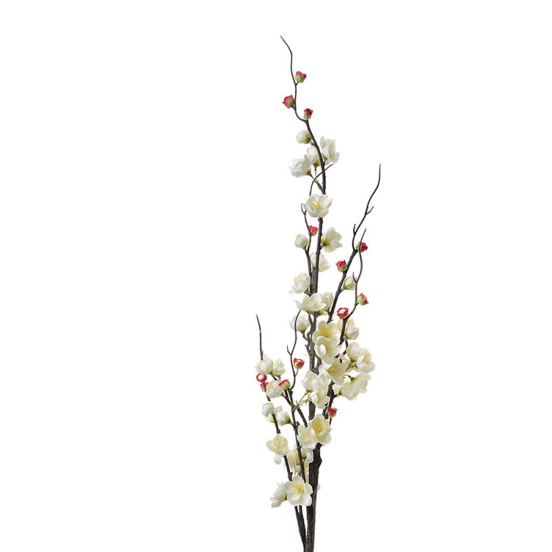 Clayre & Eef Deko-Blütenzweig 95 cm Cremeweiß – Künstlicher Prachtast (5PL0110W)