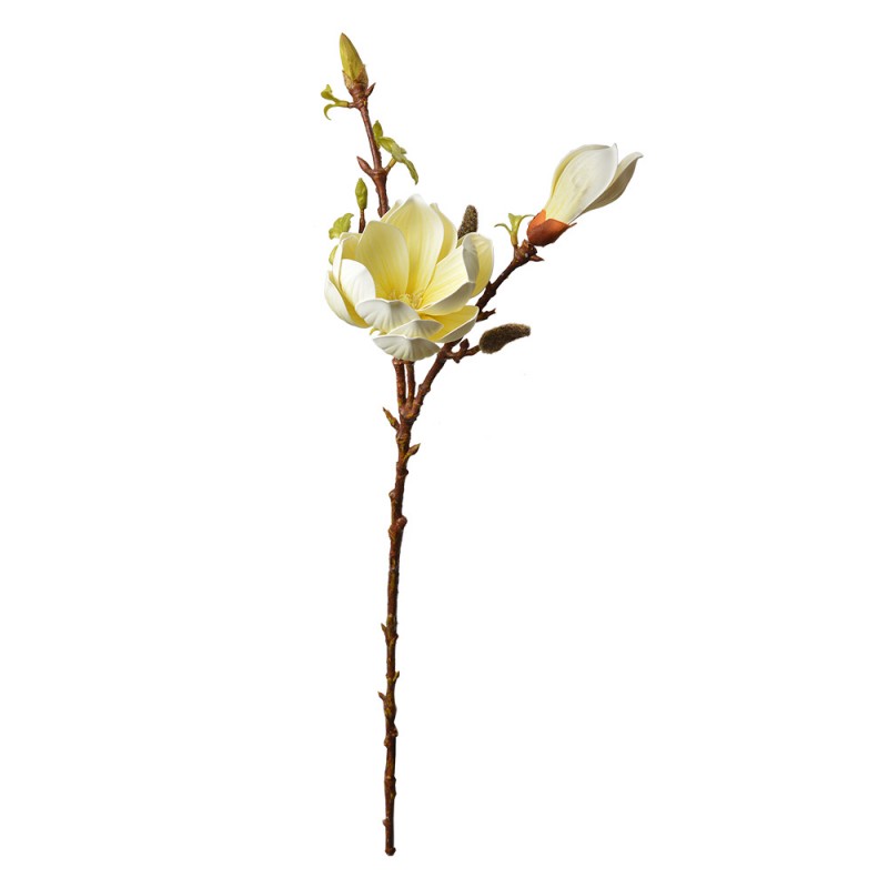 Clayre & Eef Kunstblume 70 cm Gelb Magnolie – Deko-Blütenstiel (5PL0128Y)