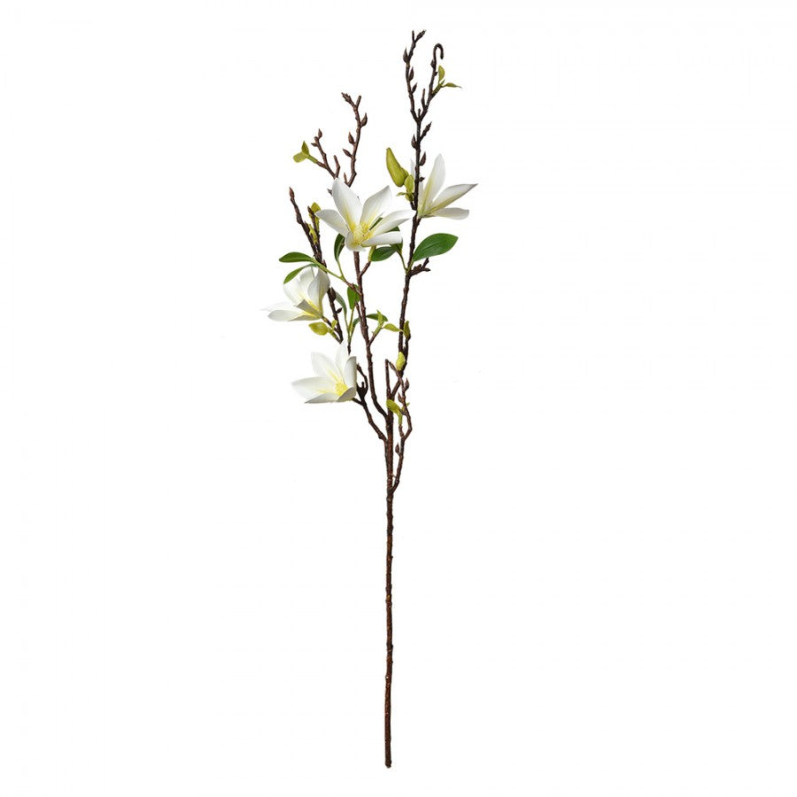 Clayre & Eef Deko-Blütenzweig 84 cm Weiß – Frühlingsast Reinweiß (5PL0129W)