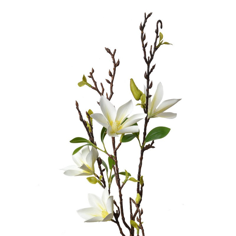 Clayre & Eef Deko-Blütenzweig 84 cm Weiß – Frühlingsast Reinweiß (5PL0129W)