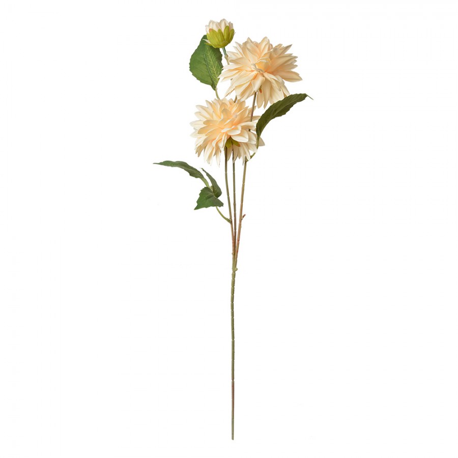 Clayre & Eef Kunstblume 70 cm Beige – Deko-Blütenstiel Dahlie (5PL0130BE)