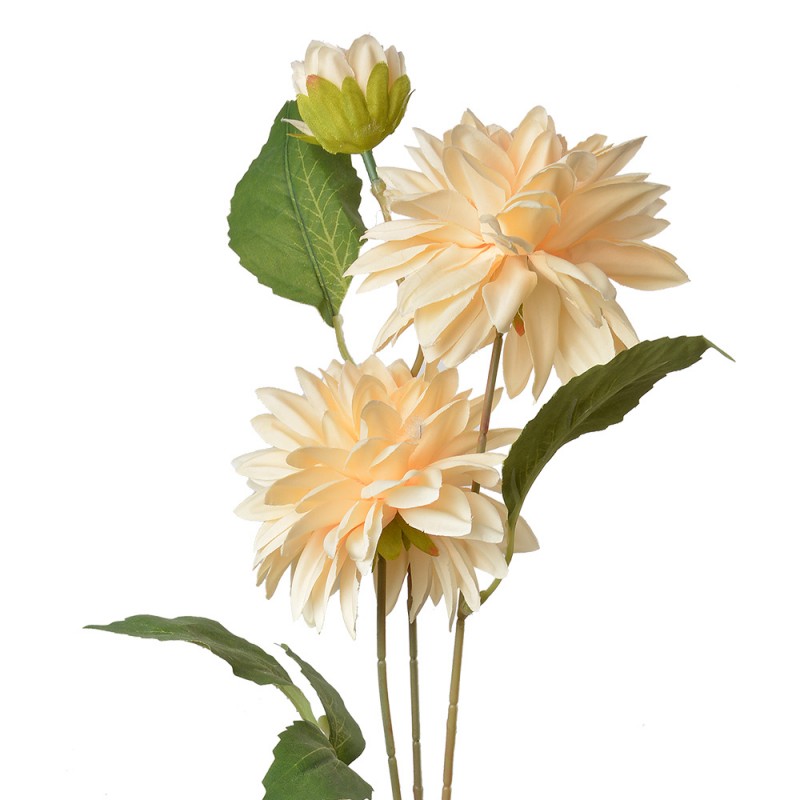 Clayre & Eef Kunstblume 70 cm Beige – Deko-Blütenstiel Dahlie (5PL0130BE)