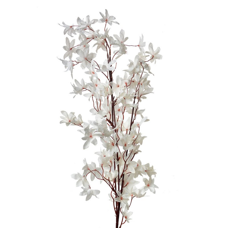 Clayre & Eef Deko-Blütenzweig 112 cm Weiß – Frühlingsast (5PL0136W)