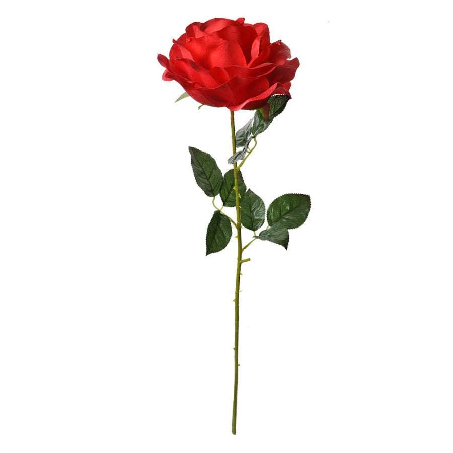Clayre & Eef Künstliche Rose 75 cm Rot – Deko-Rosenzweig (5PL0138R)