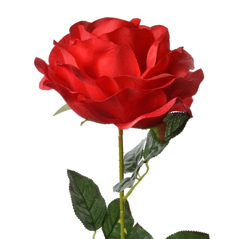 Clayre & Eef Künstliche Rose 75 cm Rot – Deko-Rosenzweig (5PL0138R)
