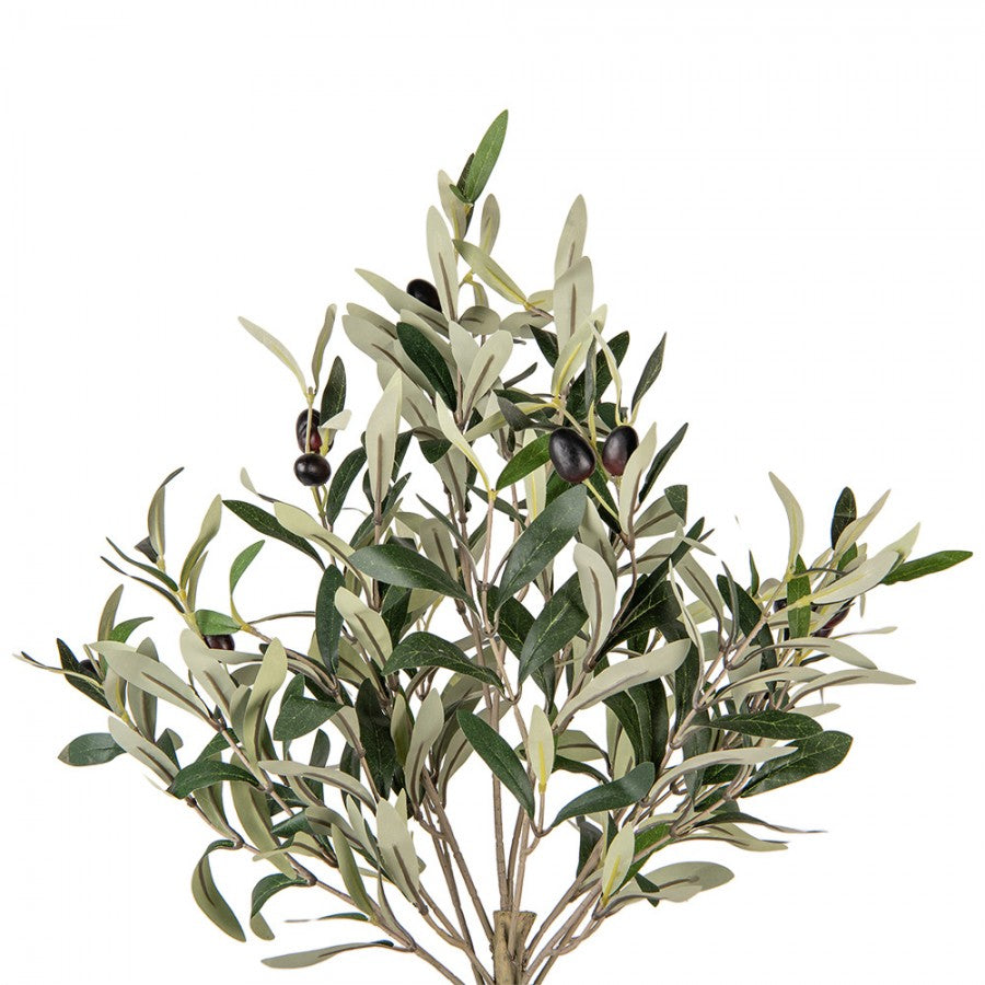 Clayre & Eef Künstlicher Deko-Baum 90 cm – Kunstpflanze Olive Olivenbaum(5PL0149)