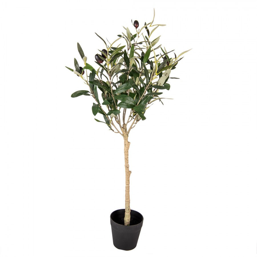 Clayre & Eef Künstlicher Deko-Baum 70 cm – Kunstpflanze Oliven-Baum (5PL0150)