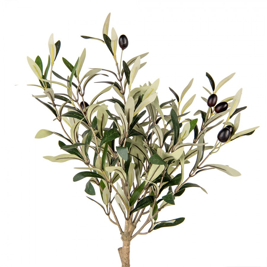 Clayre & Eef Künstlicher Deko-Baum 70 cm – Kunstpflanze Oliven-Baum (5PL0150)