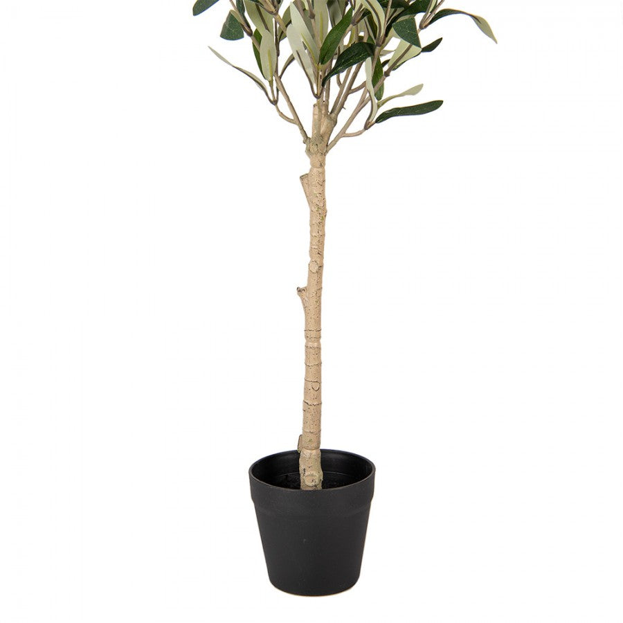 Clayre & Eef Künstlicher Deko-Baum 70 cm – Kunstpflanze Oliven-Baum (5PL0150)