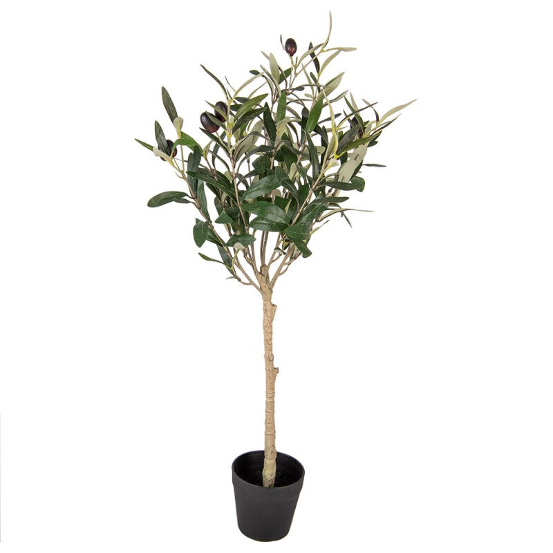 Clayre & Eef Künstlicher Deko-Baum 70 cm – Kunstpflanze Oliven-Baum (5PL0150)