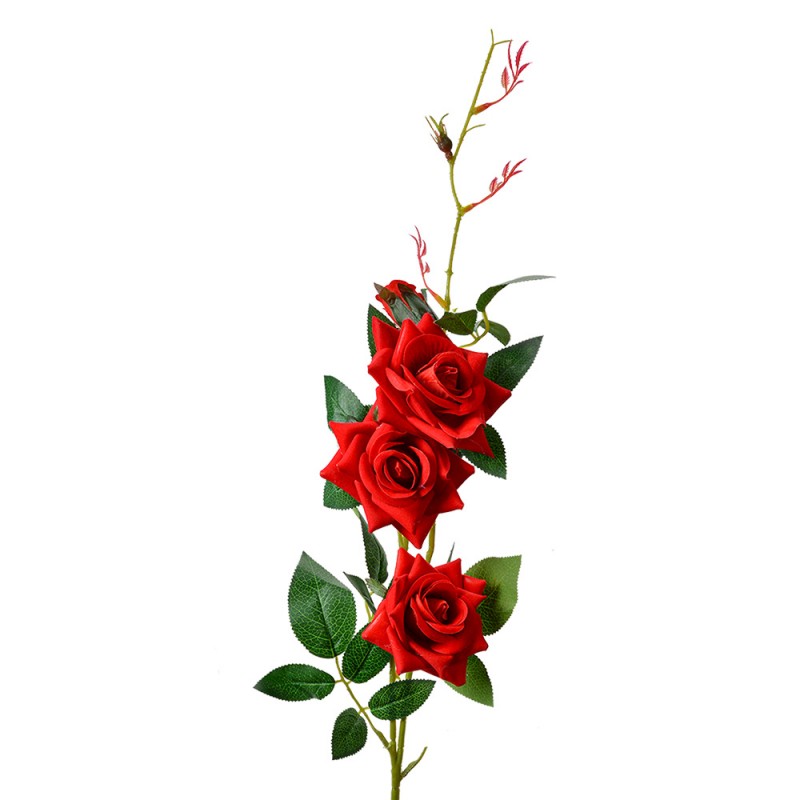 Clayre & Eef Deko-Rosen-Blütenzweig 83 cm – Künstlicher Ast (5PL0154)