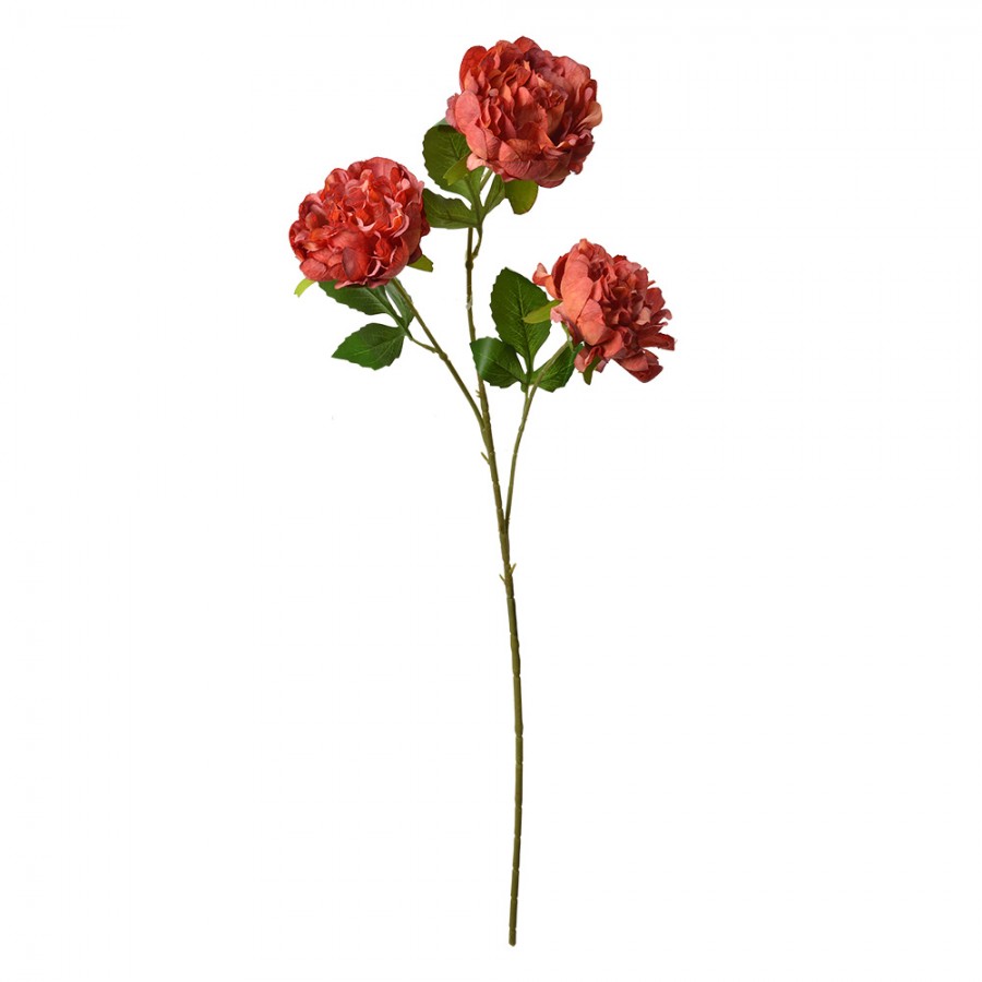 Clayre & Eef Deko-Blütenzweig 80 cm Orange – Landhaus-Ast Rose (5PL0166O)