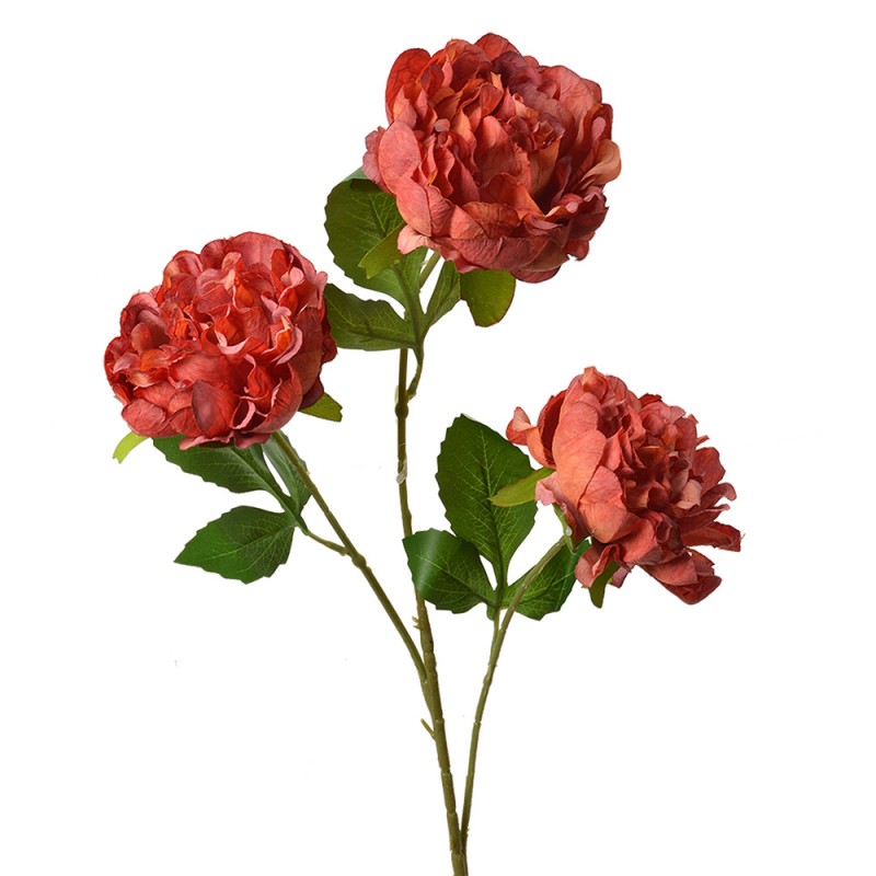 Clayre & Eef Deko-Blütenzweig 80 cm Orange – Landhaus-Ast Rose (5PL0166O)