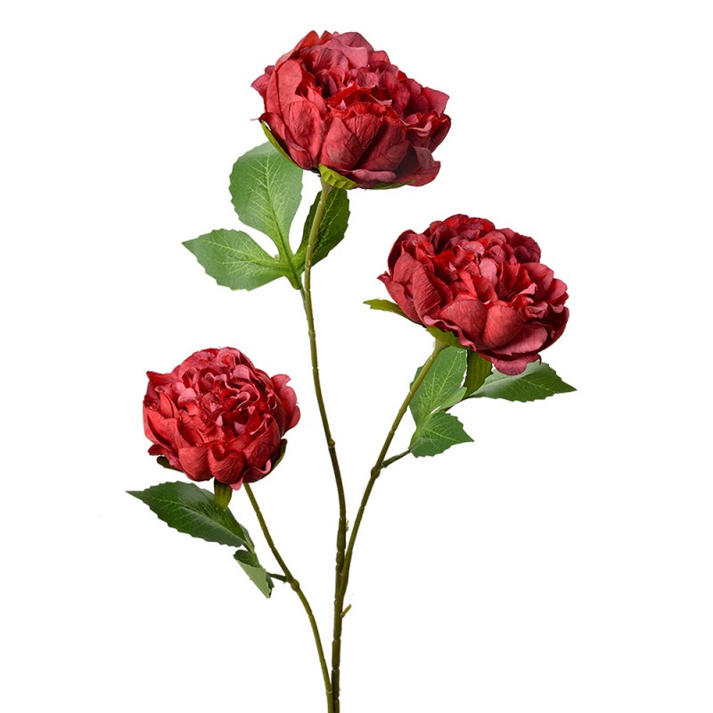 Clayre & Eef Deko-Blütenzweig 80 cm Rot – Landhaus-Ast Rose (5PL0166R)