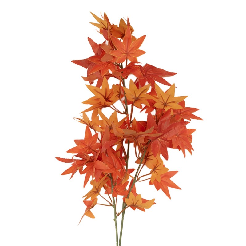 Clayre & Eef Kunstblume Blätter Herbstlaub  90 cm Orange – Deko-Blütenstiel (5PL0197O)