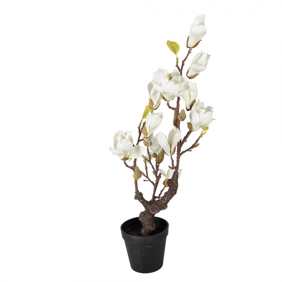 Clayre & Eef Künstlicher Magnolienbaum 60 cm – Deko-Blütenbaum (5PL0206)