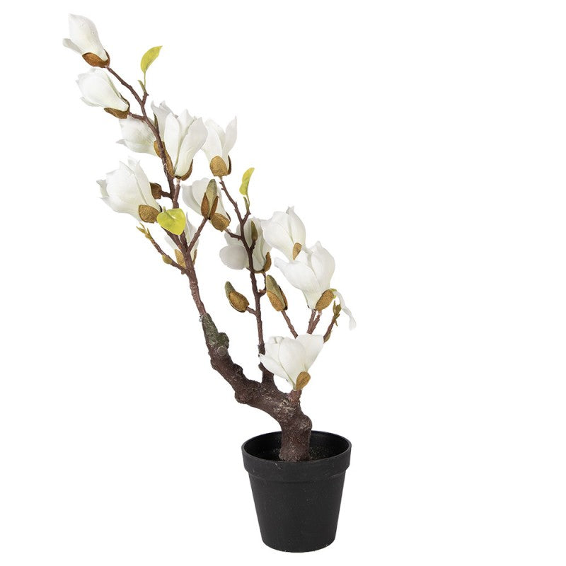 Clayre & Eef Künstlicher Magnolienbaum 60 cm – Deko-Blütenbaum (5PL0206)