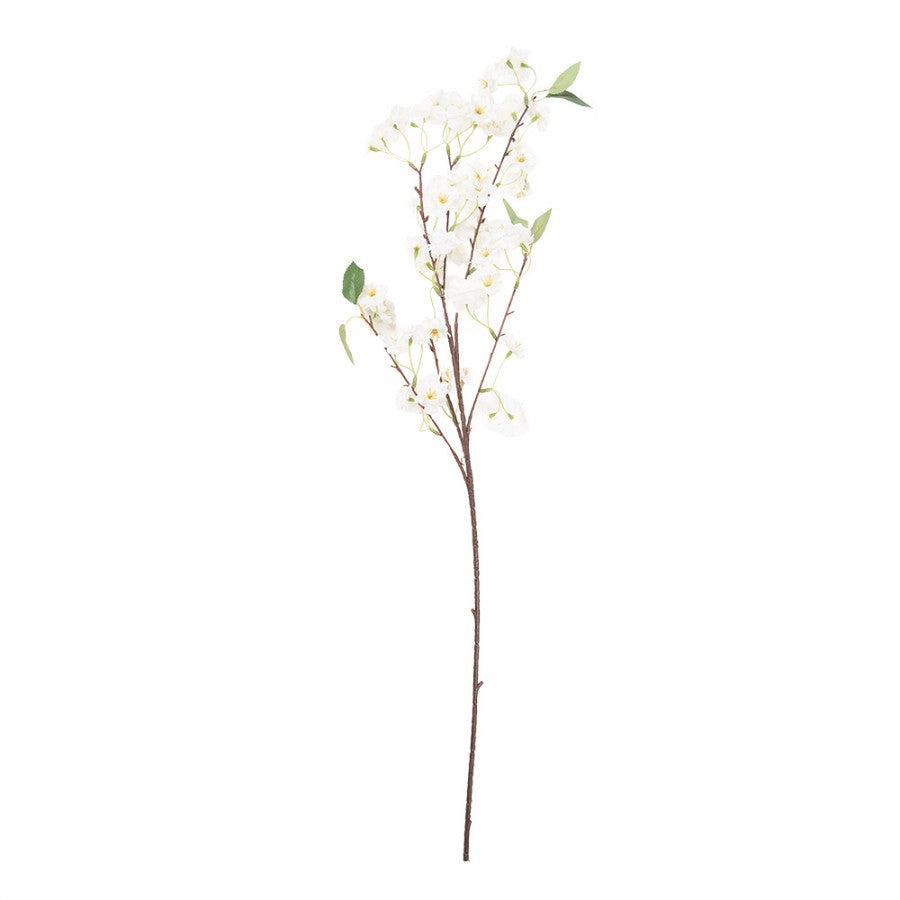 Clayre & Eef Deko-Blütenzweig 90 cm Weiß – Frühlingsast Reinweiß (5PL0233W)