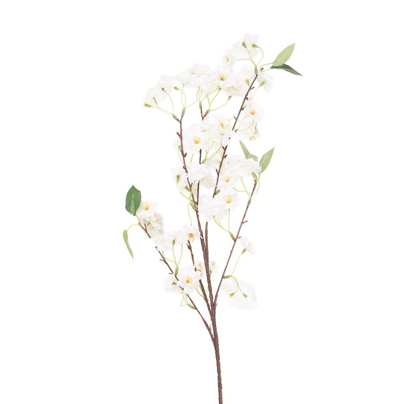 Clayre & Eef Deko-Blütenzweig 90 cm Weiß – Frühlingsast Reinweiß (5PL0233W)