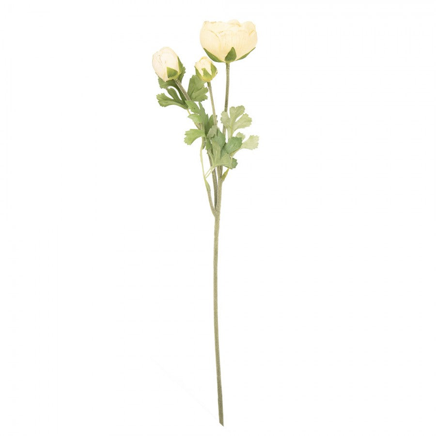 Clayre & Eef Künstliche Ranunkel 52 cm Gelb – Zierblumenstiel (5PL0234Y)