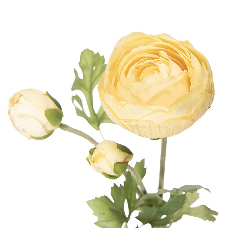 Clayre & Eef Künstliche Ranunkel 52 cm Gelb – Zierblumenstiel (5PL0234Y)