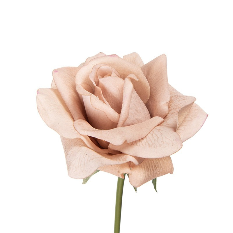 Clayre & Eef Künstliche Rose 35 cm Beige – Romantischer Rosenstiel (5PL0235BE)