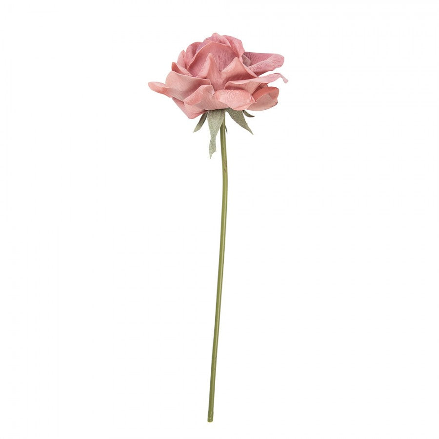 Clayre & Eef Künstliche Rose 35 cm Rosa – Romantischer Rosenstiel (5PL0235P)