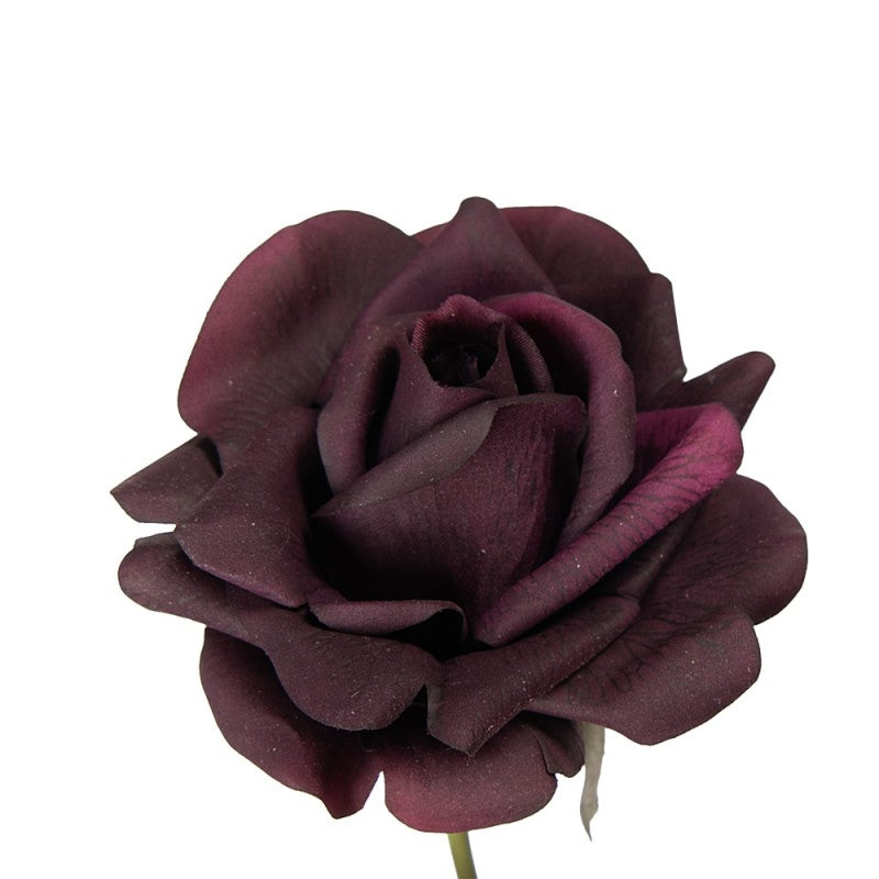 Clayre & Eef Künstliche Rose 35 cm Violett / Lila – Rosenstiel (5PL0235PA)