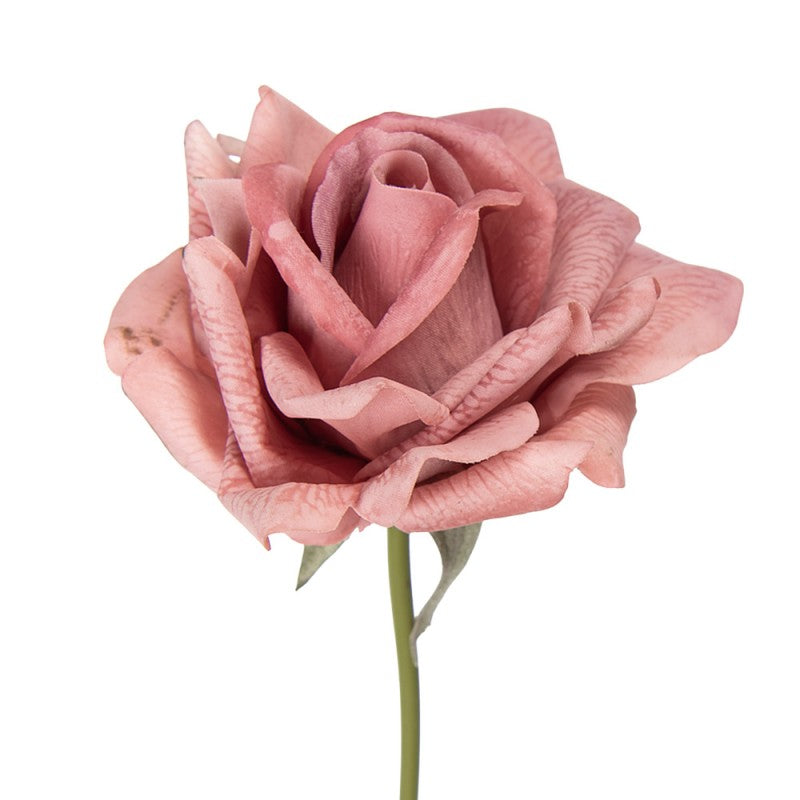 Clayre & Eef Künstliche Rose 35 cm Rosa – Romantischer Rosenstiel (5PL0235P)