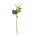 Clayre & Eef Künstliche Rose 43 cm Weiß – Deko-Rosenzweig Reinweiß (5PL0236W)