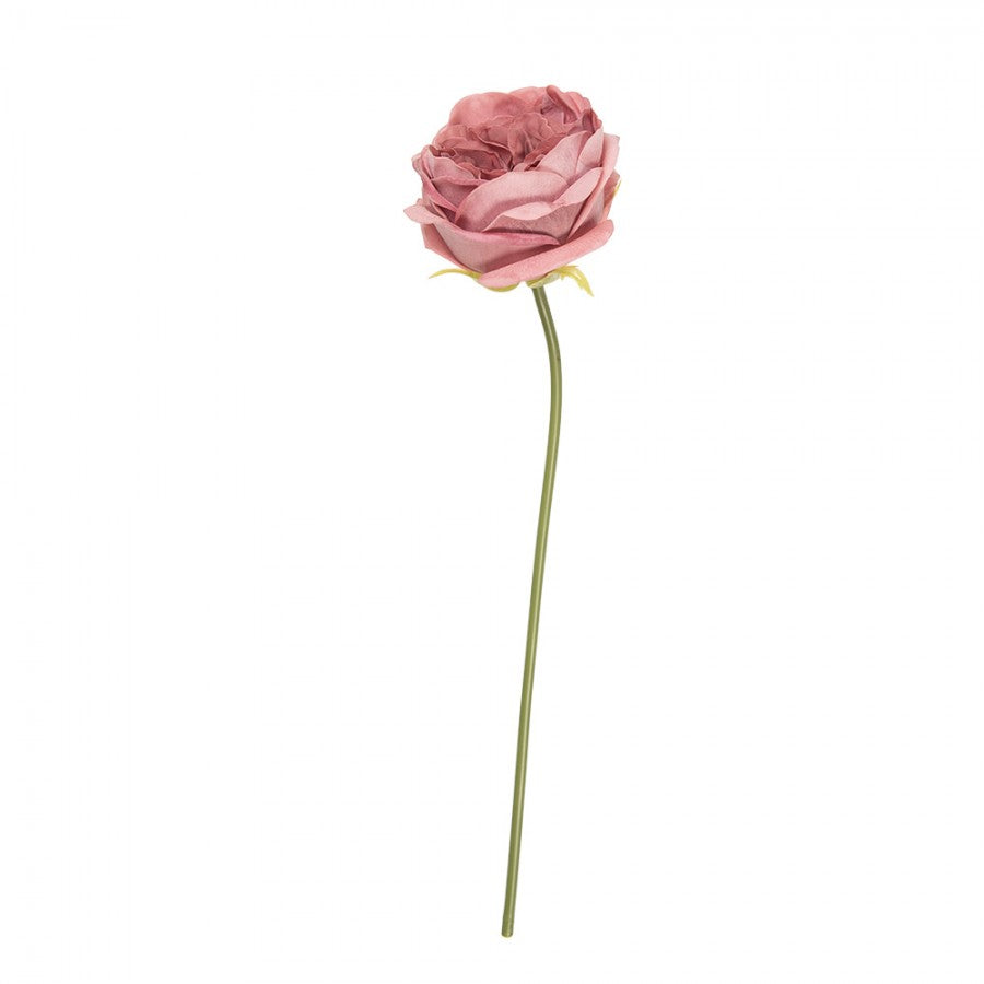 Clayre & Eef Künstliche Rose 35 cm Rosa – Gefüllter Rosenstiel (5PL0237P)