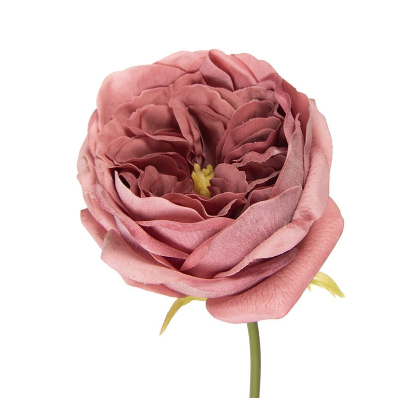 Clayre & Eef Künstliche Rose 35 cm Rosa – Gefüllter Rosenstiel (5PL0237P)