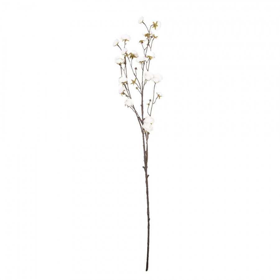 Clayre & Eef Deko-Blütenzweig 115 cm Weiß – Großast Reinweiß (5PL0239W)