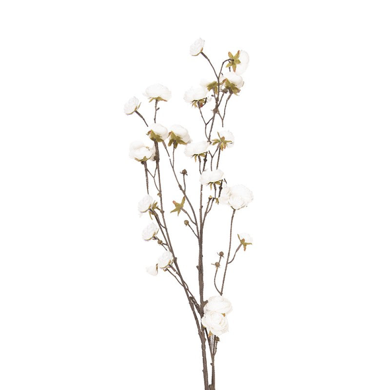 Clayre & Eef Deko-Blütenzweig 115 cm Weiß – Großast Reinweiß (5PL0239W)
