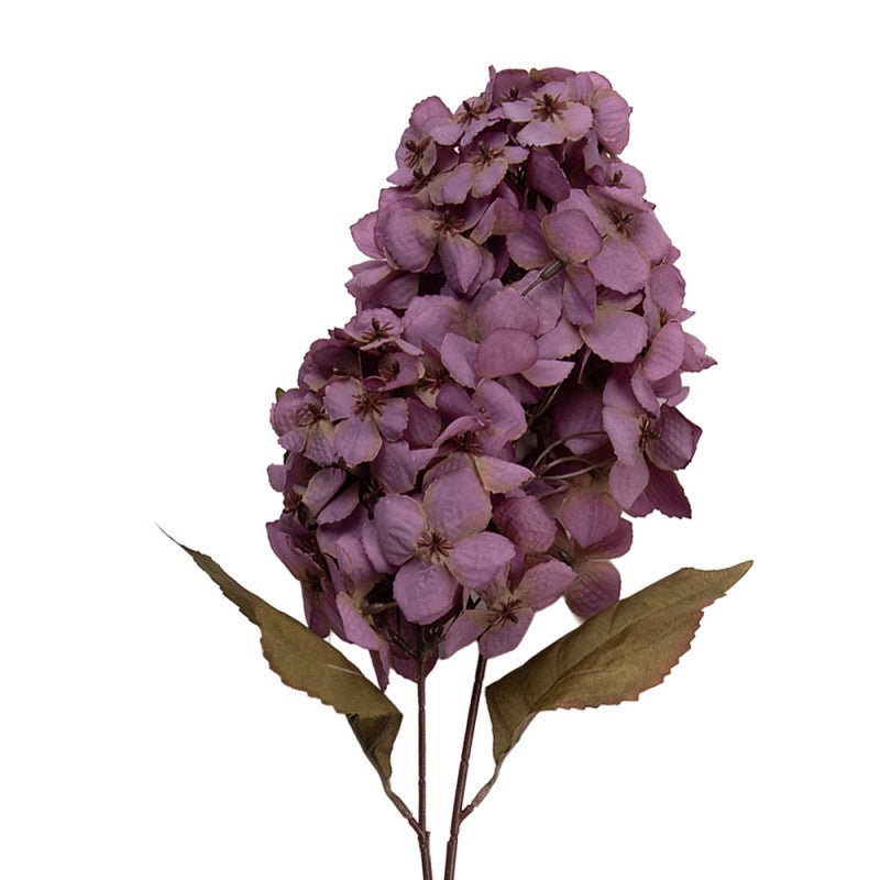 Clayre & Eef Deko-Blütenzweig 90 cm Violett / Lila – Landhaus-Ast Hortensie (5PL0276PA)