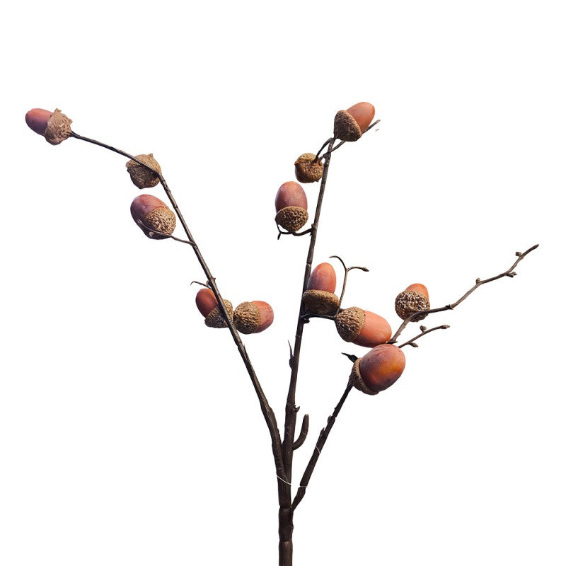 Clayre & Eef Deko-Zweig 72 cm – Kompakter Zierast Eicheln Herbst (5PL0344)