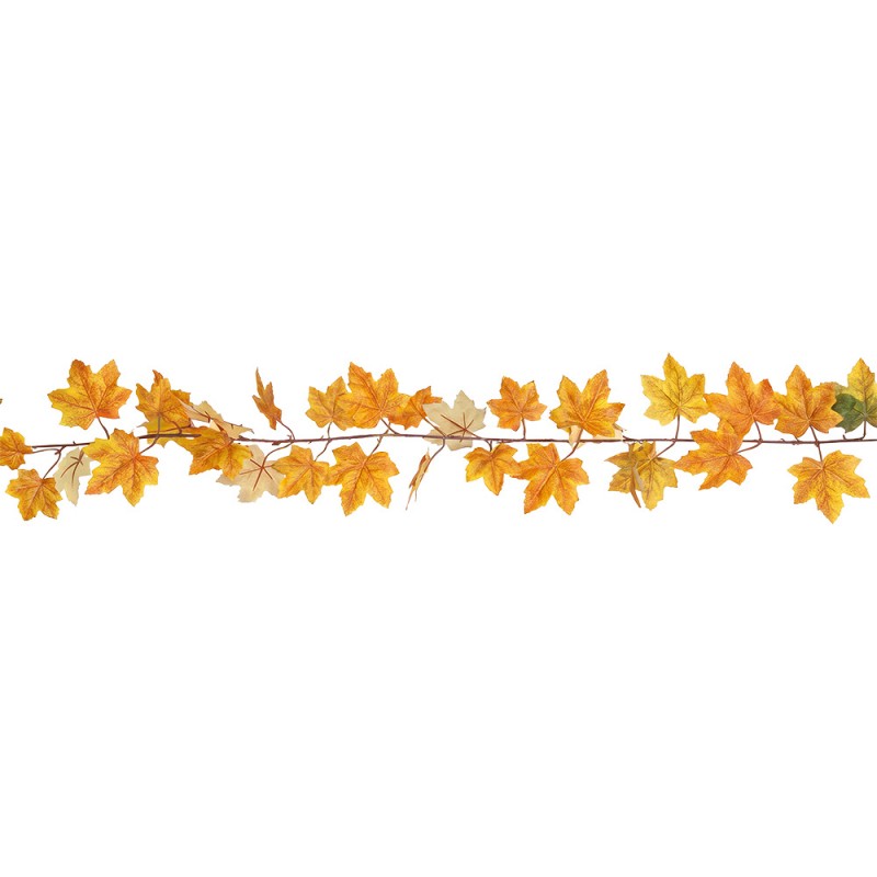 Clayre & Eef Deko-Zweig XXL 150 cm Gelb – Weinlaub-Ranke  (5PL0351Y)
