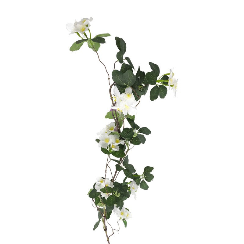 Clayre & Eef Deko-Blütenzweig 110 cm Weiß – Großast Reinweiß (5PL0364W)