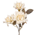Clayre & Eef Deko-Blütenzweig 64 cm Weiß – Zierast Altweis Rose (5PL0372W)