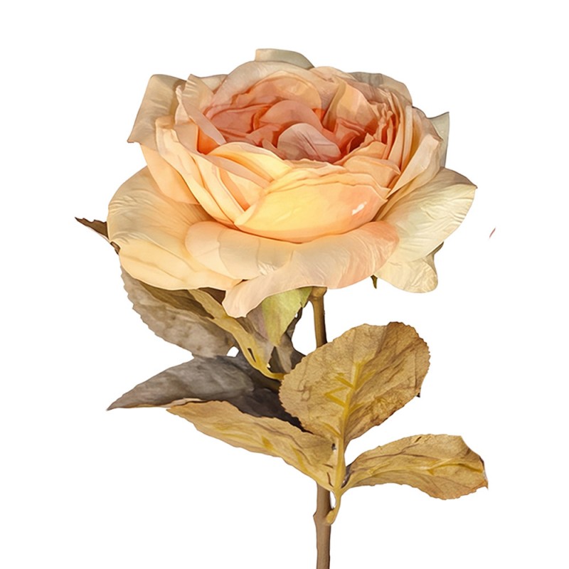 Clayre & Eef Deko-Blütenzweig 63 cm Orange Rose – Zierast (5PL0374O)