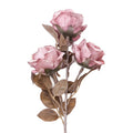 Clayre & Eef Deko-Blütenzweig 83 cm Dunkelrosa Rosen  – Landhaus-Ast (5PL0375DP)