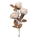 Clayre & Eef Deko-Blütenzweig 83 cm Weiß Rosen – Landhaus-Ast Creme Weiß(5PL0375W)